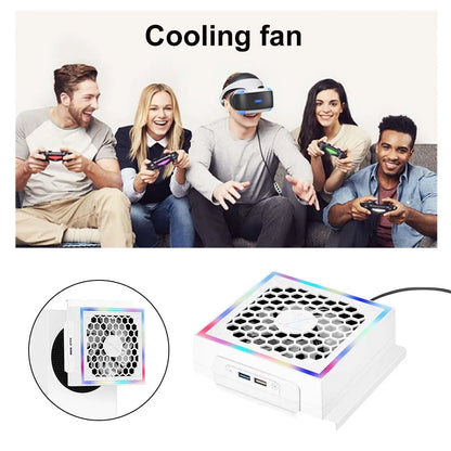 RGB Cooling Fan For Console Series S Console 3 Gears 5V 2.4A With 2