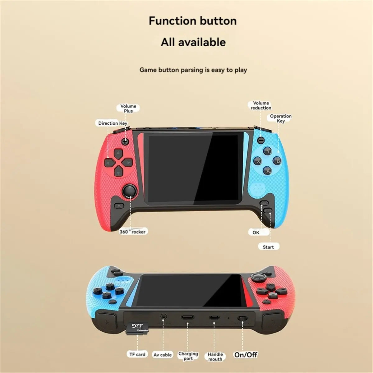 [] Handheld Video Game Console 500 In 1 3.5inch Retro Arcade