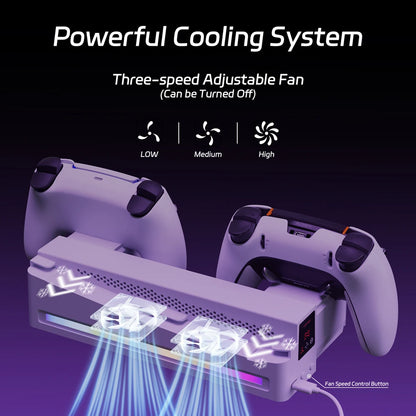 Horizontal Cooling Stand With Controller Charger RGB Light Adjustable