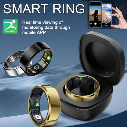 R10 Smart Ring With Charging Dock Box Men Women Health Sleep Heart