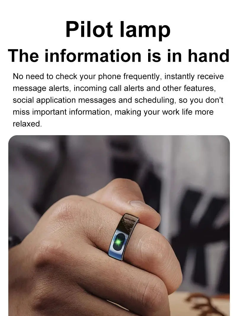 R08 Smart Ring For Men Women Touch Control Function Health Monitor