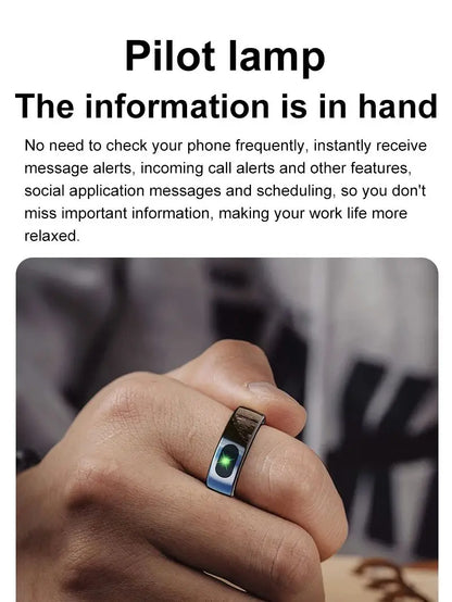 R08 Smart Ring For Men Women Touch Control Function Health Monitor