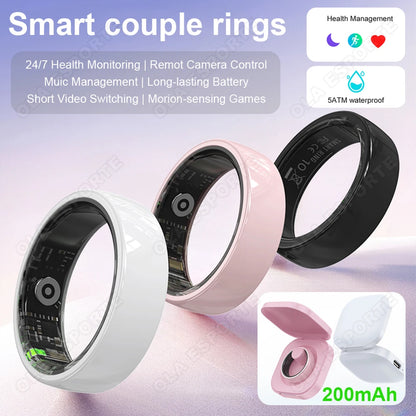 Smart Couple Ring Bluetooth Connection Multiple Sports Modes