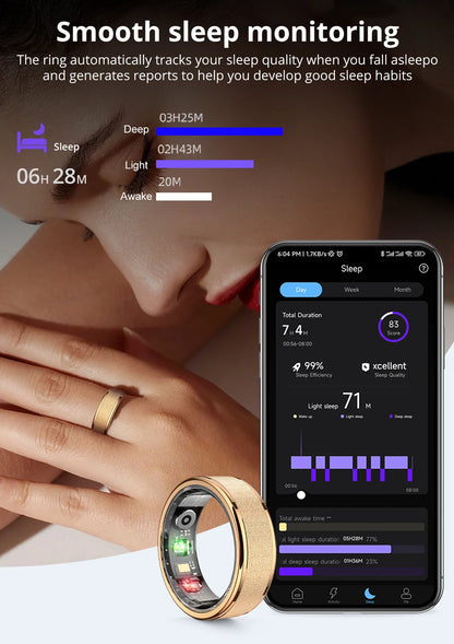 COLMI R10 Smart Ring With Charging Case For Men Women Health And