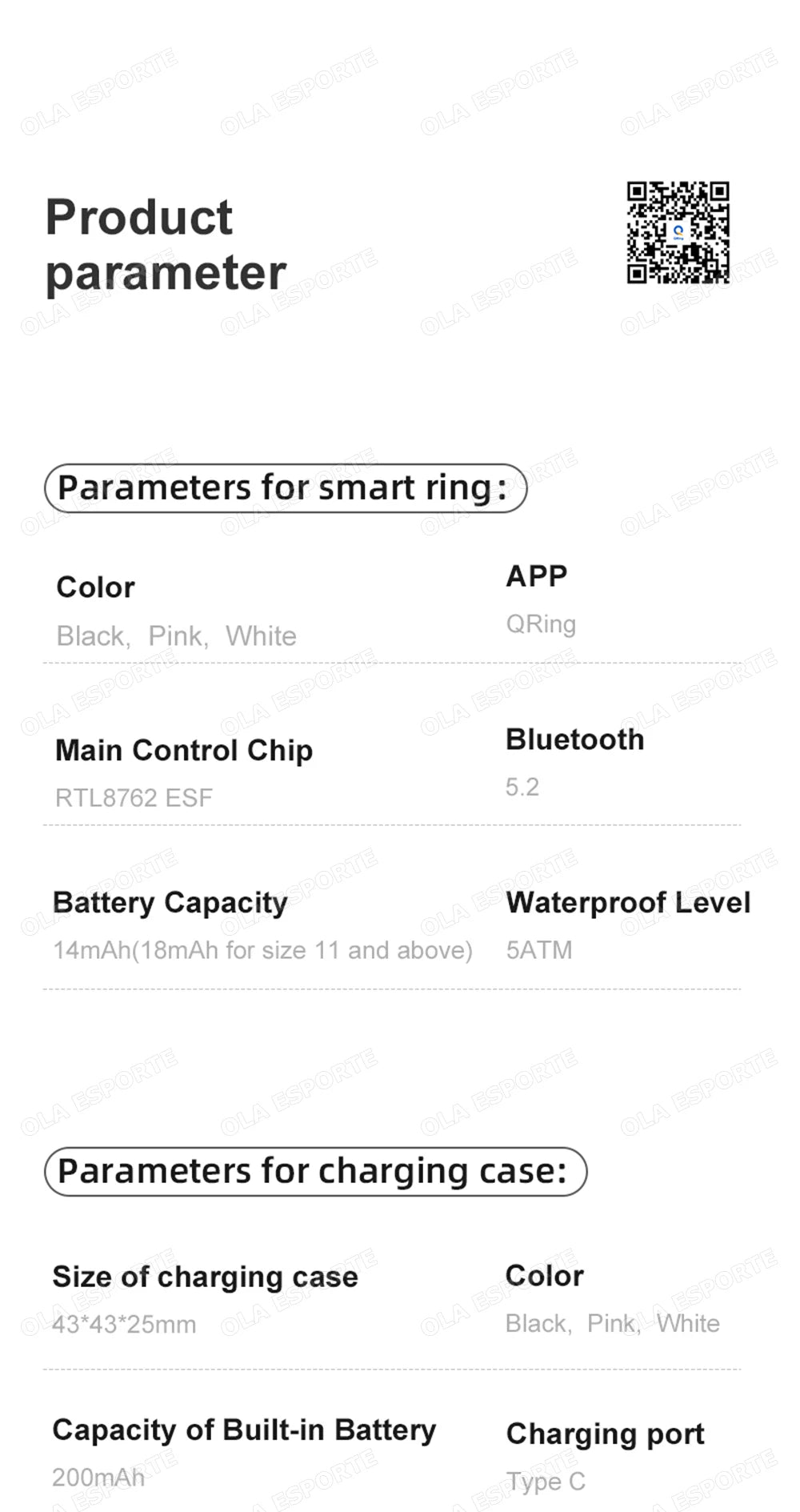 Smart Couple Ring Bluetooth Connection Multiple Sports Modes