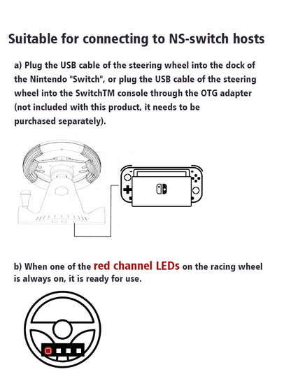 Racing Steering Wheel Vibration Controller 7 In 1 Game Simulation Raci