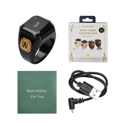 Newest Ring Smart Prayer Ring Prayer Reminder Tasbih Counter Time