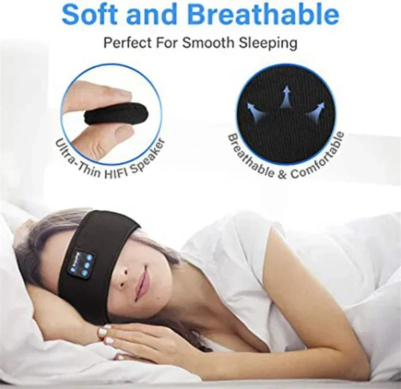 Wireless Bluetooth Headband Earphones Sports Headphones Elastic