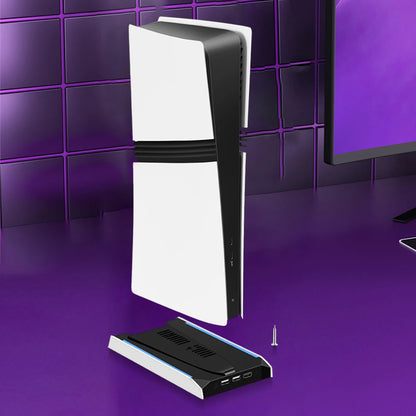 For PS 5 Slim/ps 5 Pro RGB Vertical Cooling Stand Base 8 Light Mode