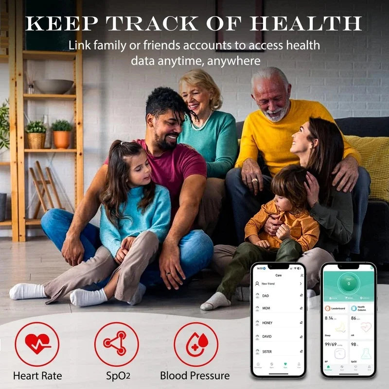 Smart Ring Health Tracker Sleep Monitor 24H Heart Rate Blood Oxygen