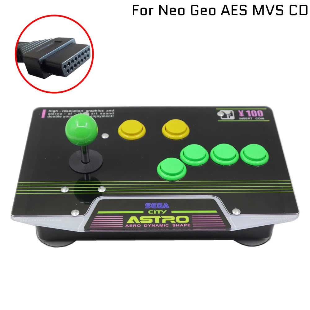Neogeo 6 Buttons 15pin Arcade Joystick Controller Artwork Panel Fight