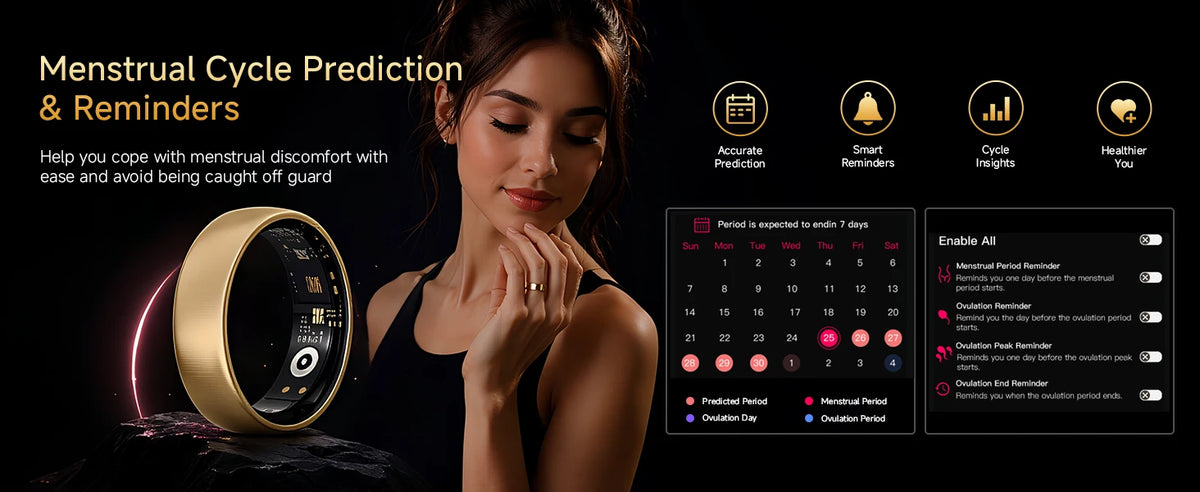 AURA Matt Smart Ring Fitness Sports Health Monitor Sleep Temperature