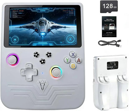 FLLTF MAX Retro Handheld Game Console 6 Inch IPS Screen Mini Retro