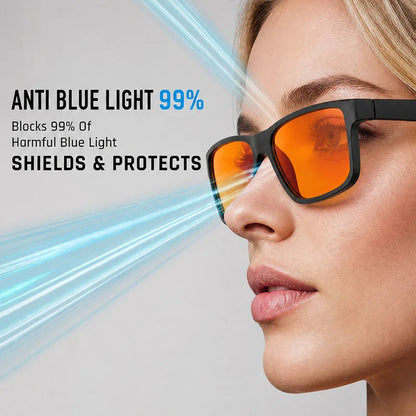 Europe Gaming Glasses For Men Women Red Orange Lens Anti Blue Light