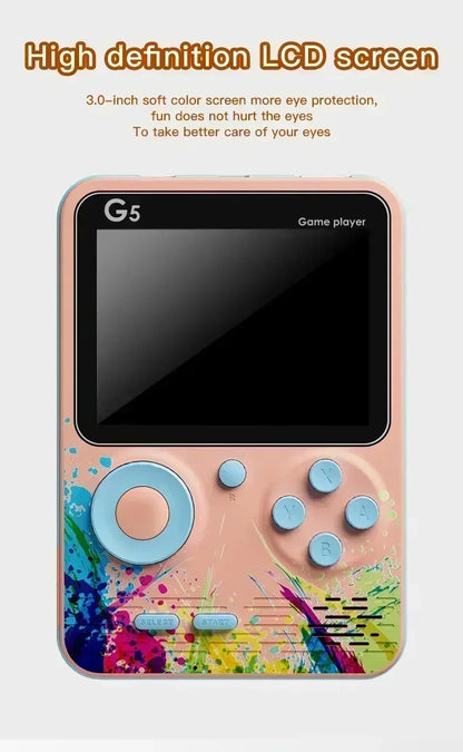 Retro G5 Portable Handheld Game Console 3 0inch Screen 500 Classic