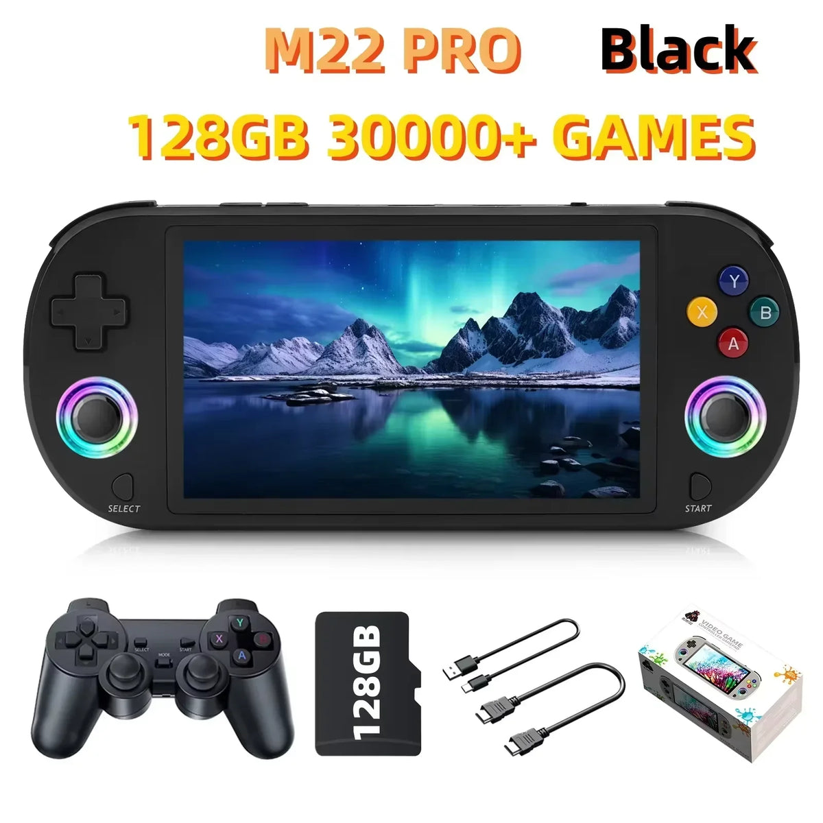 Retro Handheld Game Console 3.5 Inch HD Screen Dual Joystick Portable