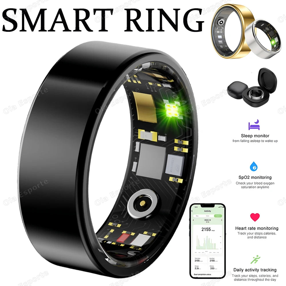 All Size（6-14） Smart Ring Men Women Heart Rate Blood Oxygen And Sleep
