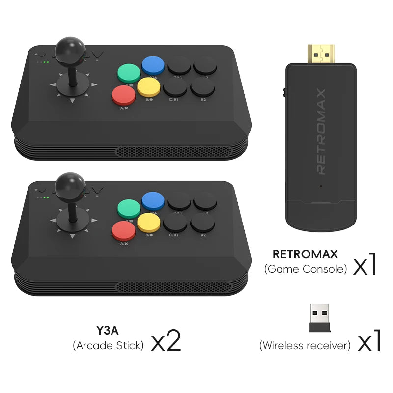 Wireless Y3A Max Arcade Stick Fight Joystick For PC TV Box