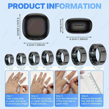 All Size（6-14） Smart Ring Men Women Heart Rate Blood Oxygen And Sleep