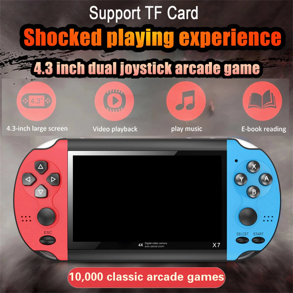 Retro Video Game Console Portable Handheld Gaming Videogame Machine