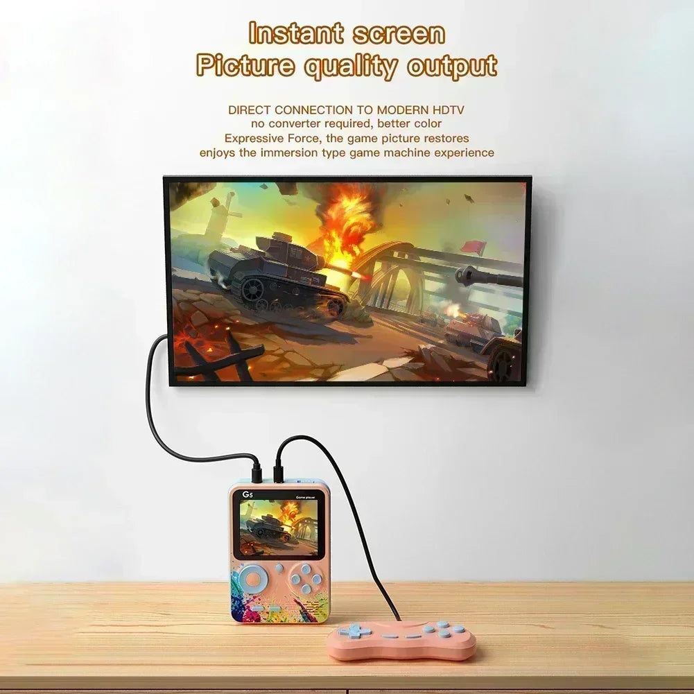 Retro G5 Portable Handheld Game Console 3 0inch Screen 500 Classic