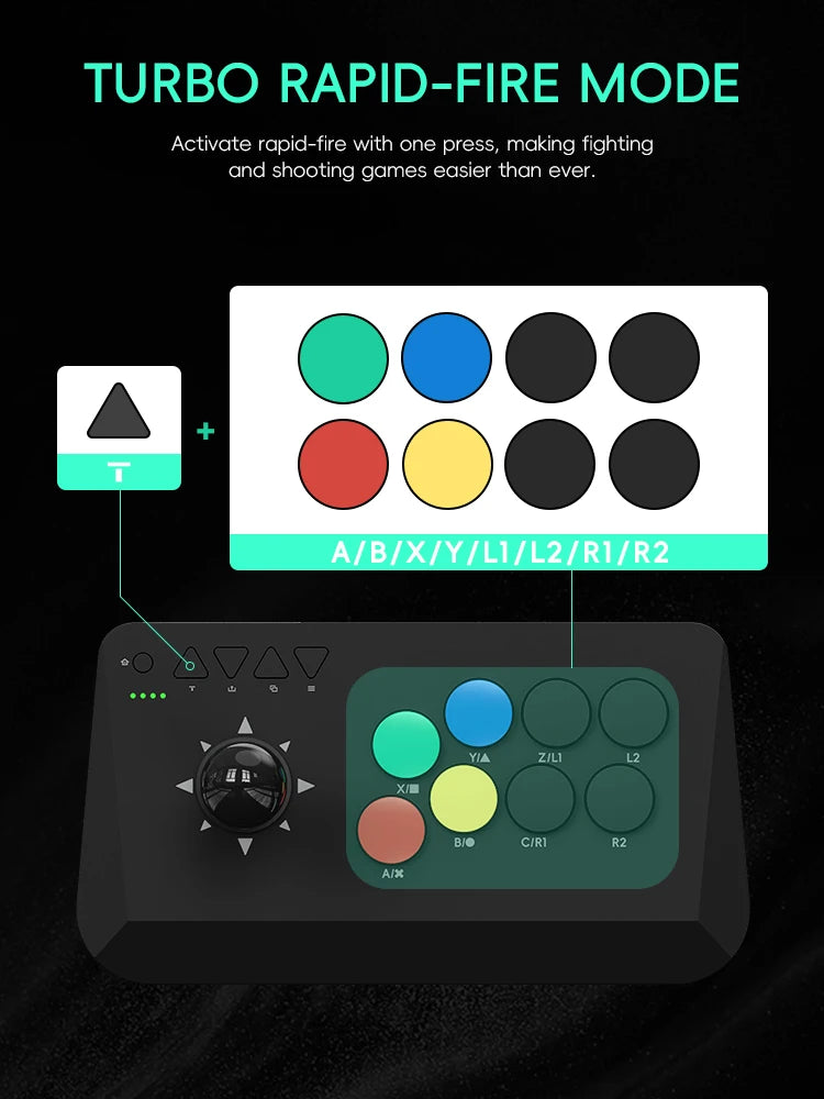 Wireless Y3A Max Arcade Stick Fight Joystick For PC TV Box