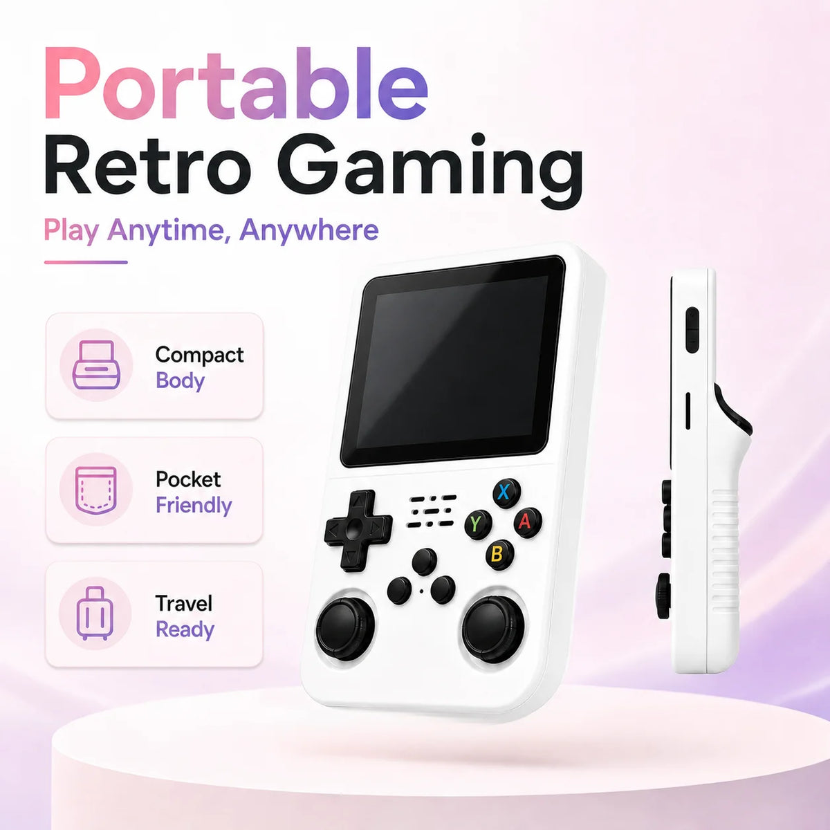 Portable Retro Handheld Game Console 3.5 Inch IPS Screen Linux