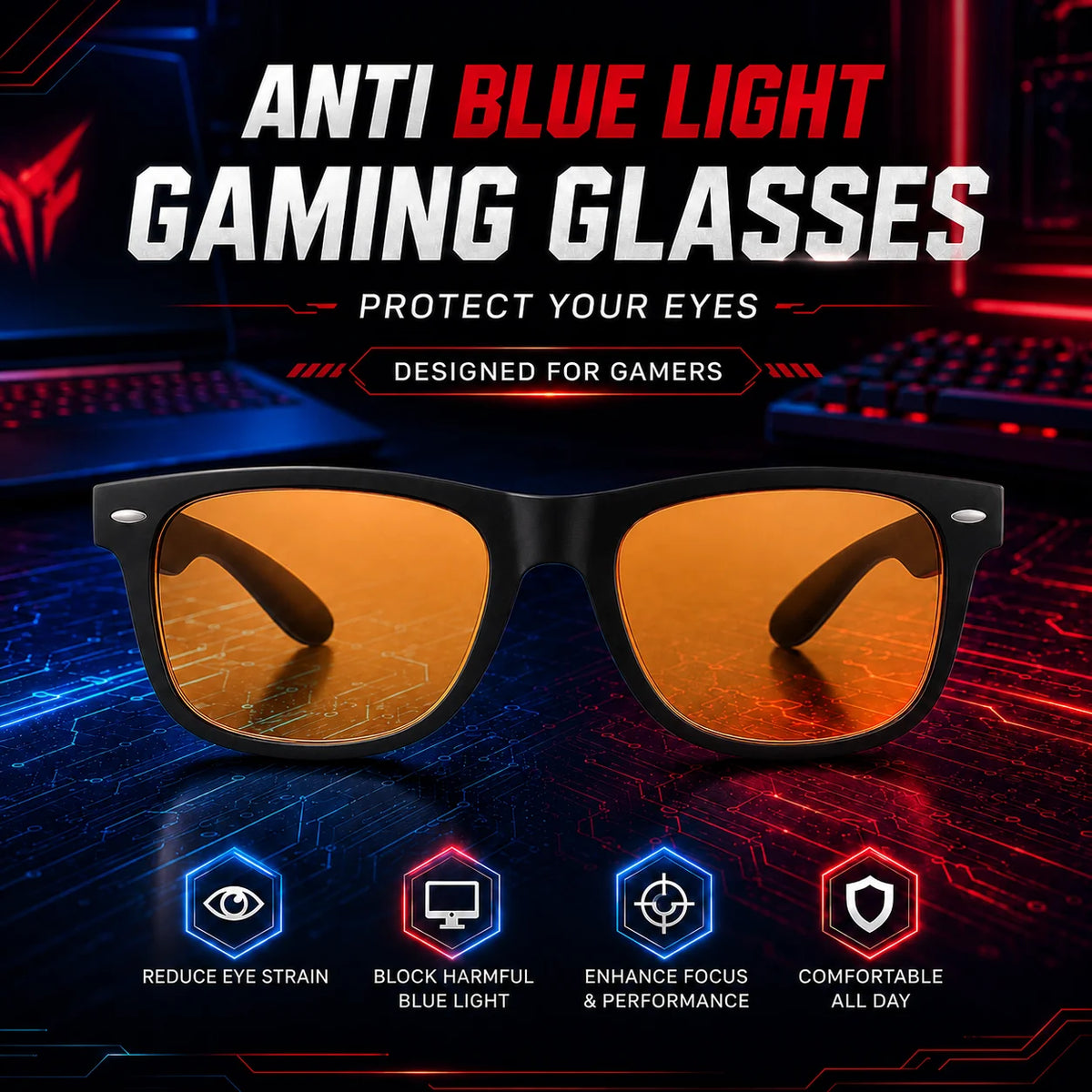 Anti-blue Light Gaming Glasses