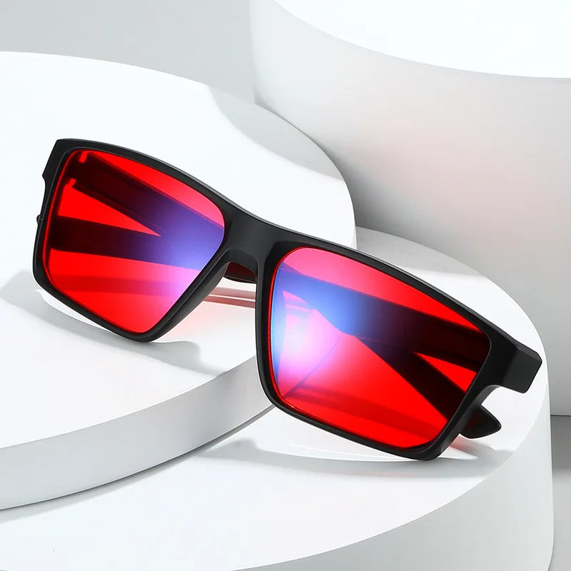 Europe Gaming Glasses For Men Women Red Orange Lens Anti Blue Light