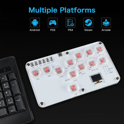 Arcade Hitbox Controller Fight Stick Joystick Hitbox Controller RGB Ke